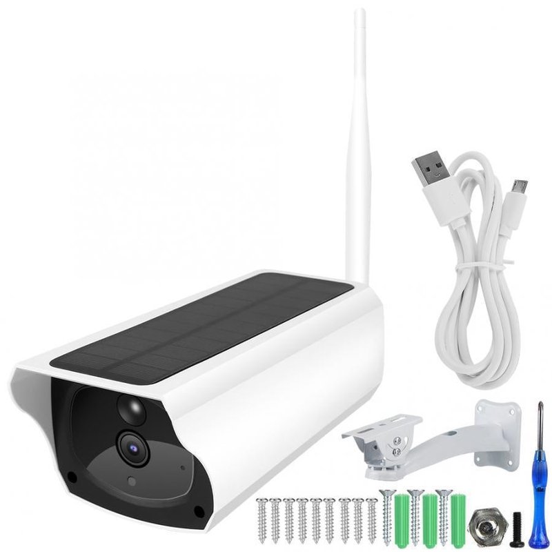Low-Power Solar-Powered Waterproof Bullet Camera for Outdoor Security