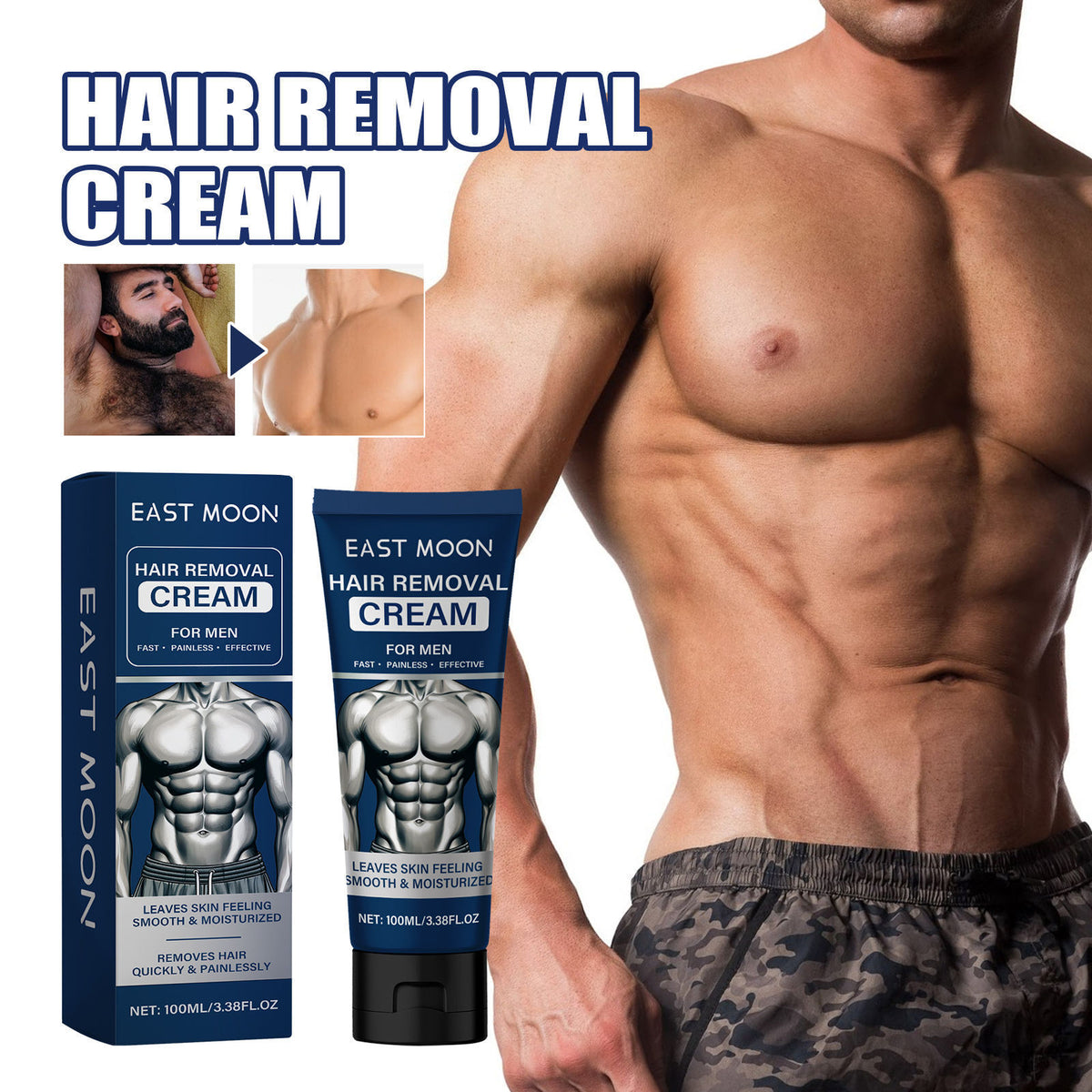 Men's Lip Removal Beard Armpit Hand And Leg Hair Mild Non-irritating