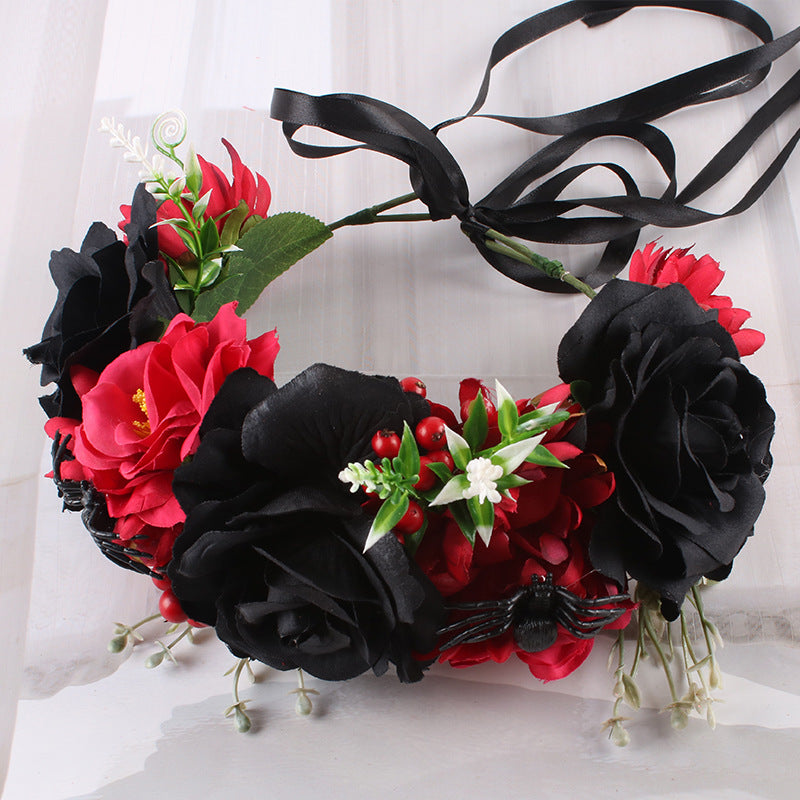Flower Rose Headband Headdress - Multiple Colors