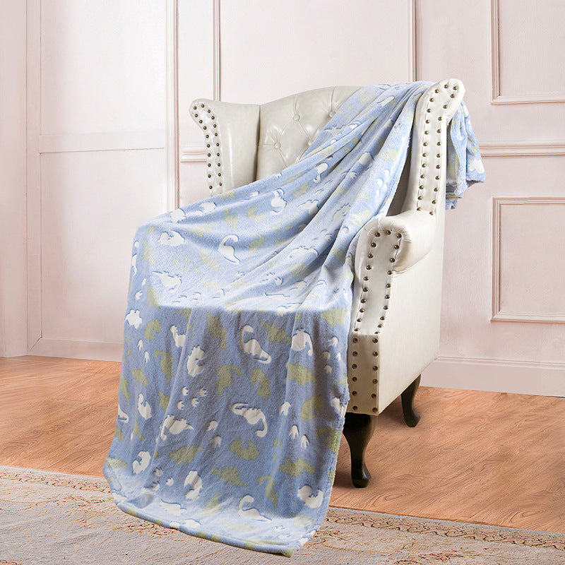 Double Sided Flannel Glow-in-the-Dark Blanket Fluorescent Bedding Set - Multiple Colors
