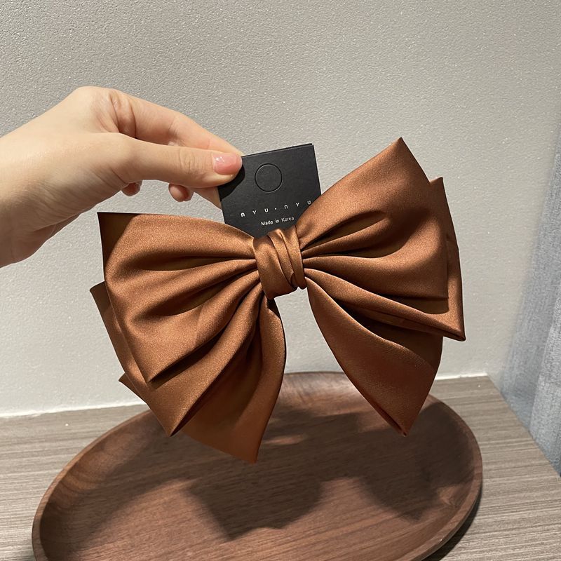 Women's Satin Bow Hair Clips - Elegant Hair Barrettes for Women