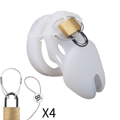 Men's Silicone Chastity Lock Cage Belt - Abstinence, Discreet & Comfortable