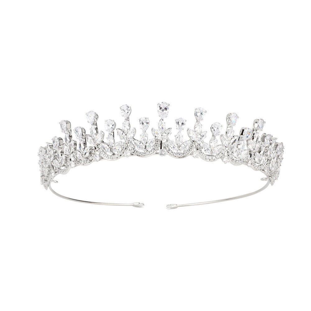 Zircon Bridal Crown with AAA Crystals