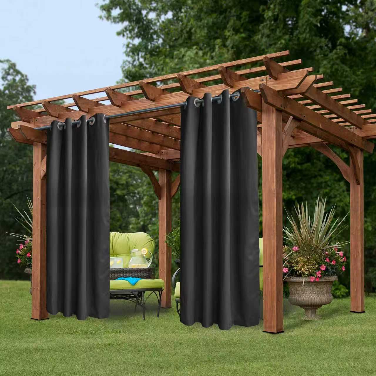 Grommet Curtain Panel for Indoor & Outdoor Use - 50x84 Inches