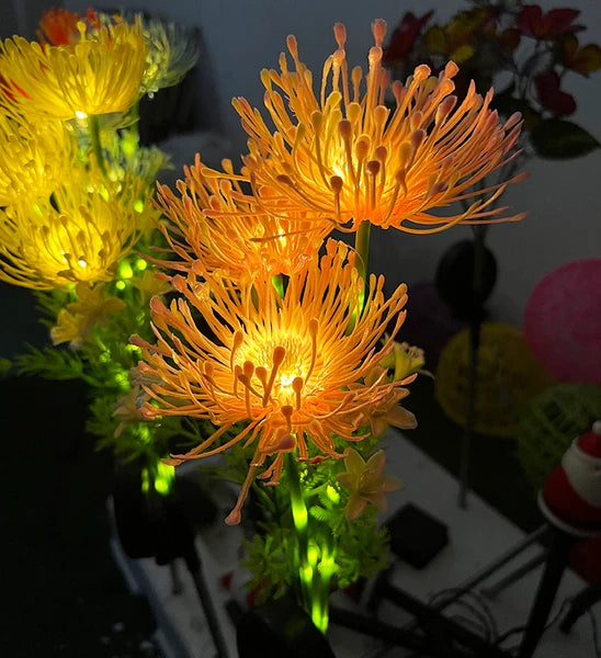 Solar Garden Lights - 4 Pack Outdoor Flower Lights with Modes