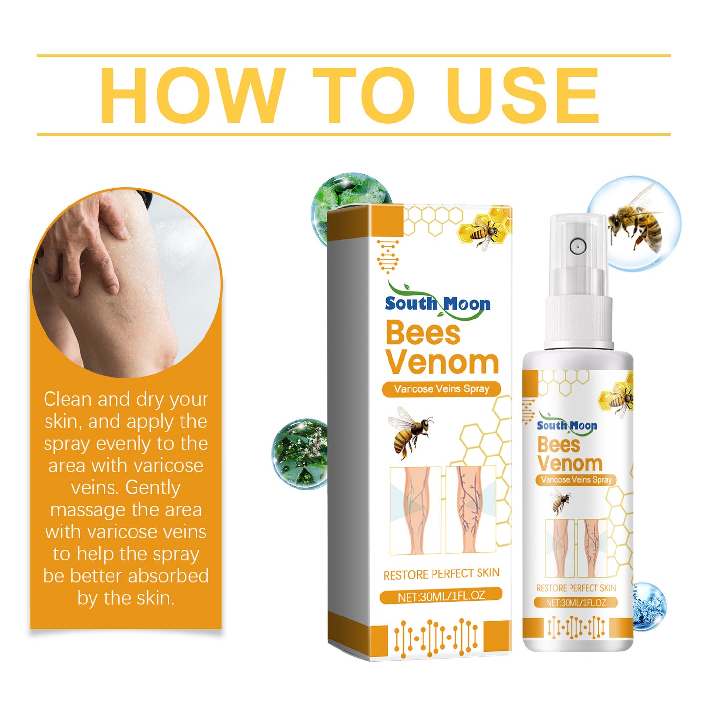 Leg Vein Repair Spray - Herbal Soothing Relief for Daily Use
