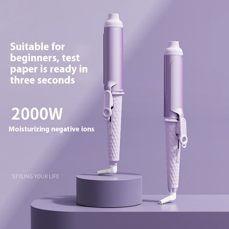 Negative Ion Water Ripple Wool Roll Clamp for Hair Curling - Multiple Power Options