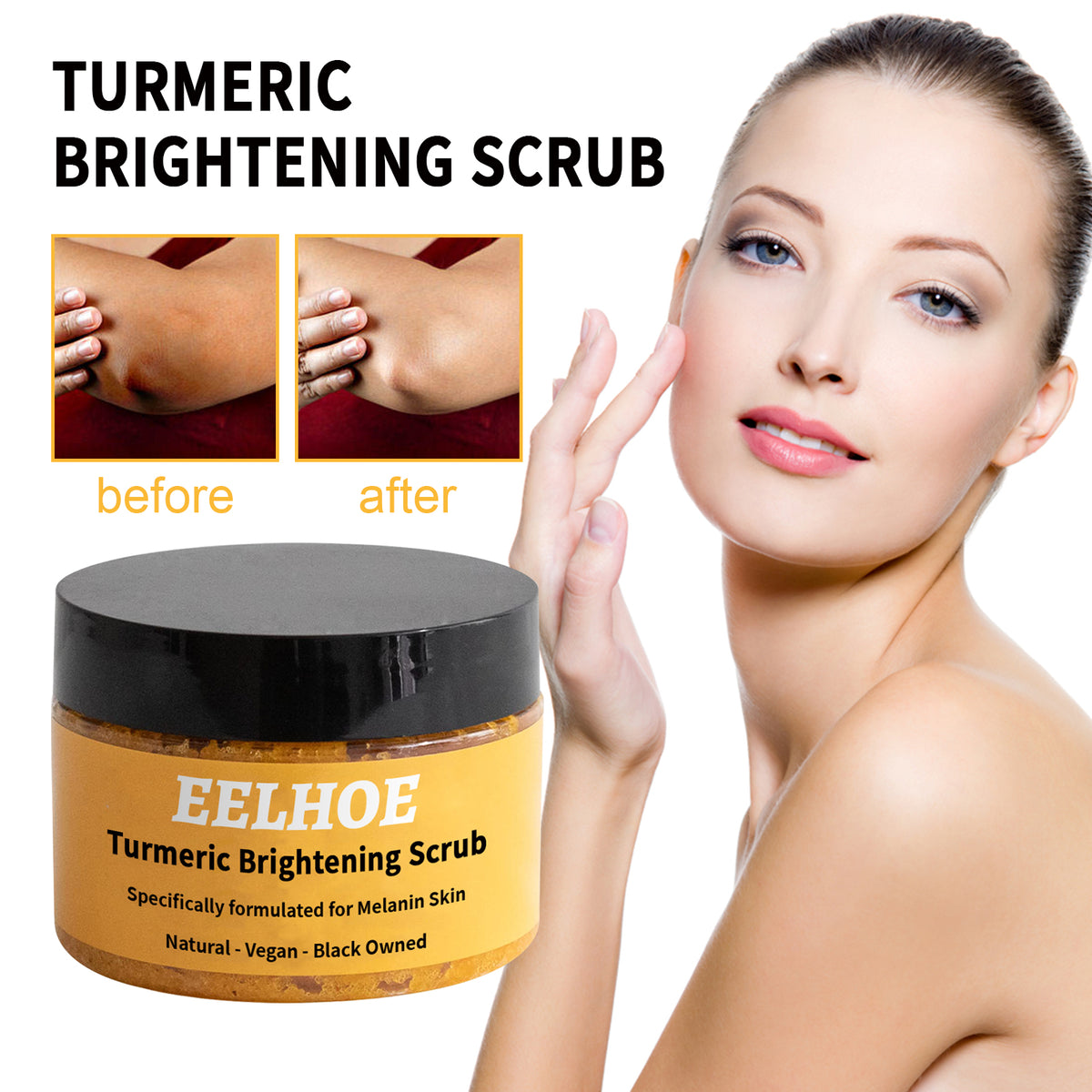 Turmeric Body Scrub with Sea Salt & Jojoba Oil - 100g