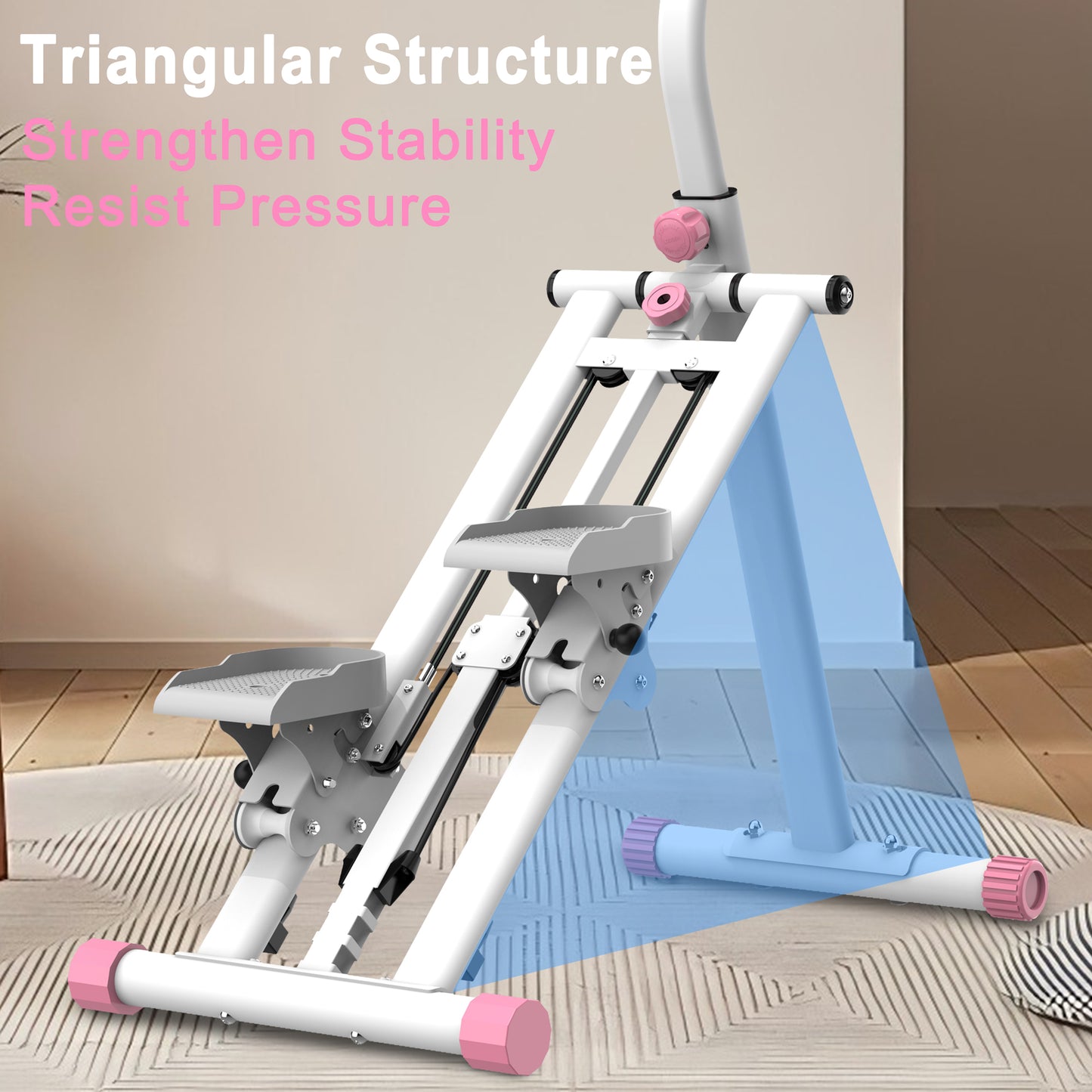 Stair Stepper with Resistance - Full-Body Vertical Climber - Pink