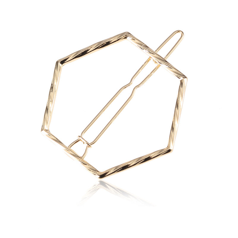 Hollow Geometric Hair Clips Set - Multilateral Barrettes for Women