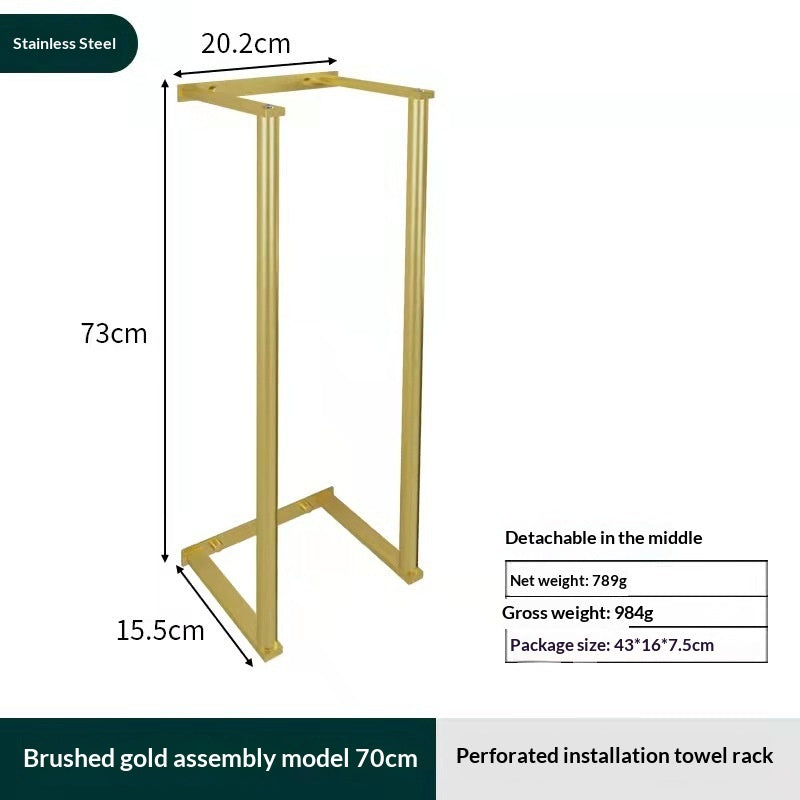 Wall-Mounted Minimalist Towel Rack with Double Layer Stainless Steel