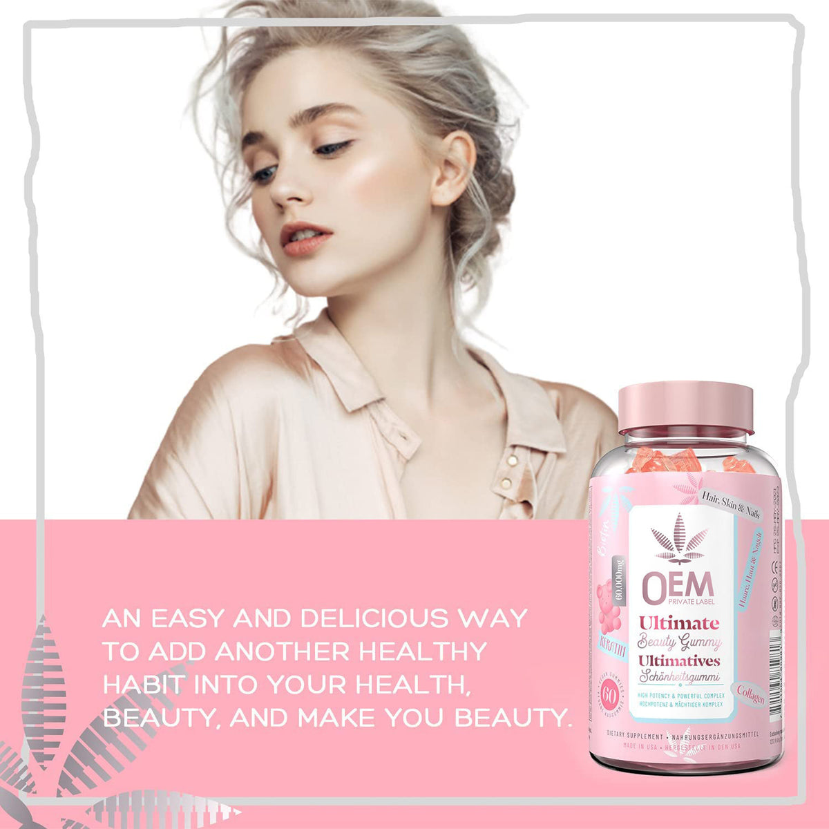 Hair Jelly Vitamin Tablets - Biotin Collagen Supplements