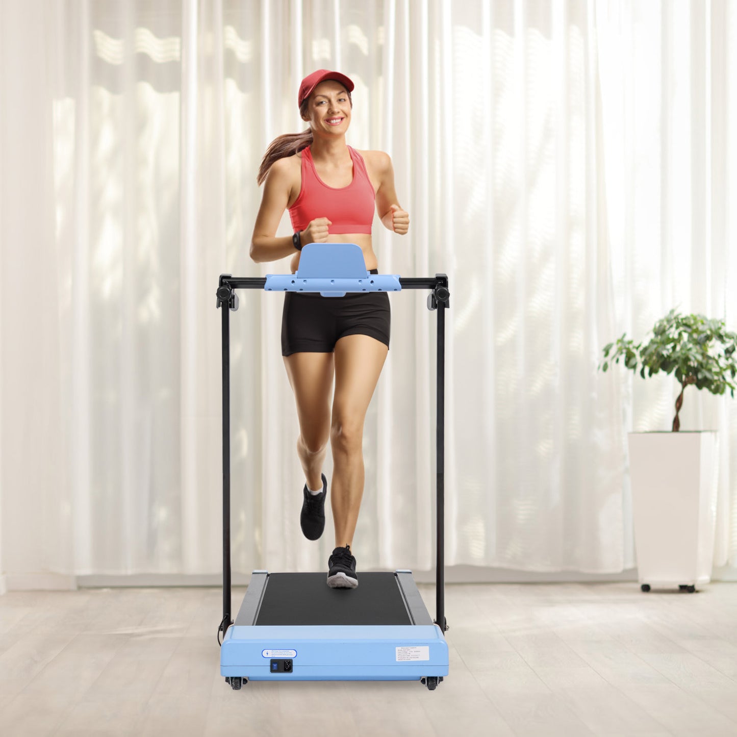 Treadmill for Home with LED Display - Blue