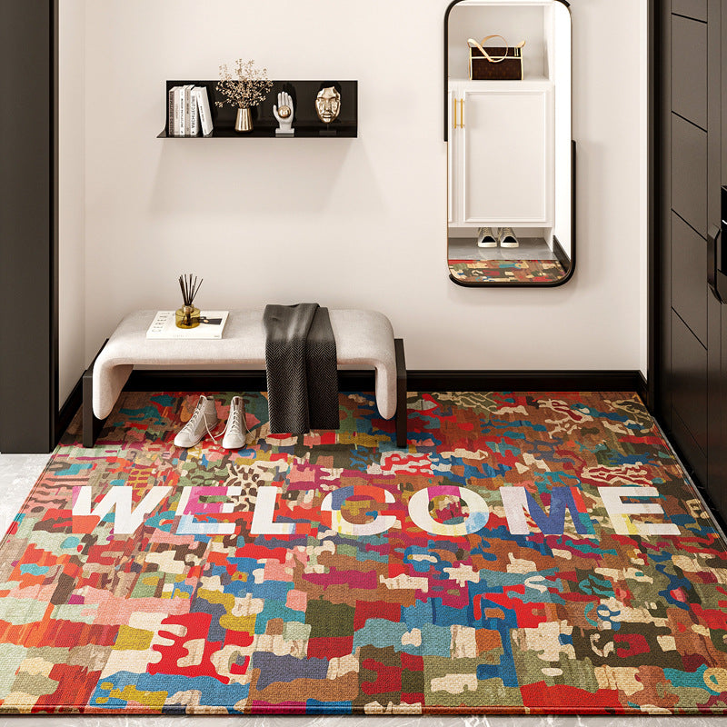 American-Style Entrance Door Mat Non-Slip Stain-Resistant Floor Doormat