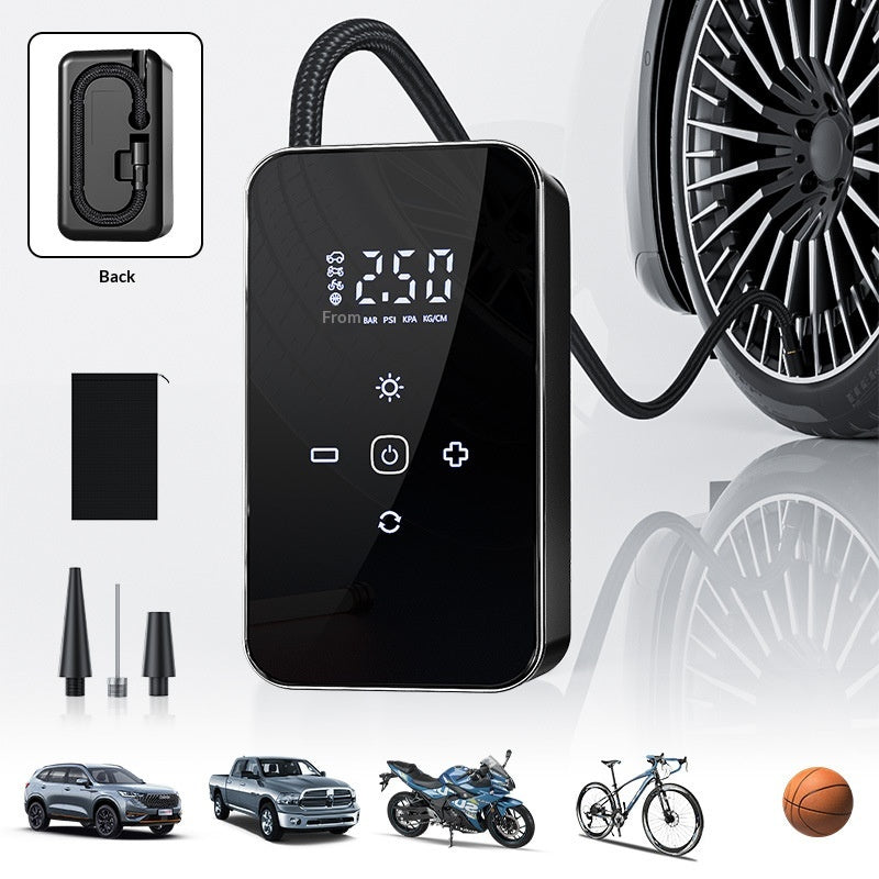 Wireless Car Air Pump with Digital Pressure Display and USB Charging