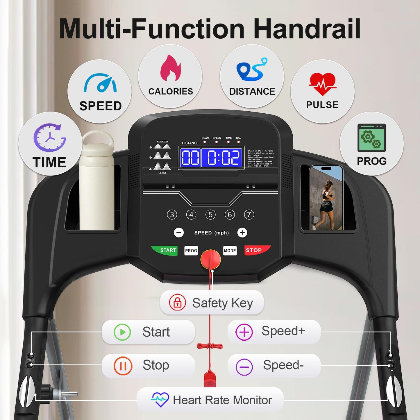 Foldable Home Treadmill - Shock-Absorbing & Non-Slip Design