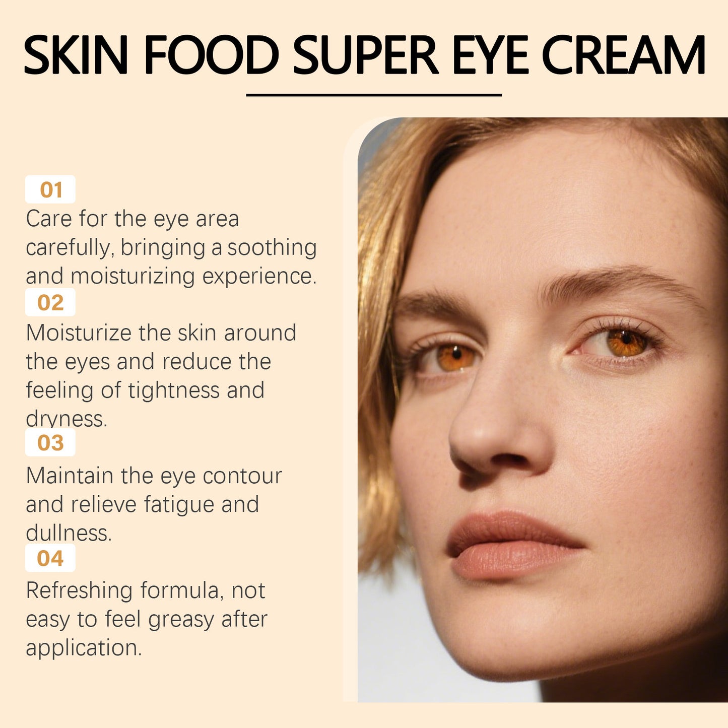 Nourishing Eye Cream - Hydrating 15g Moisturizer for Dark Circles & Puffiness