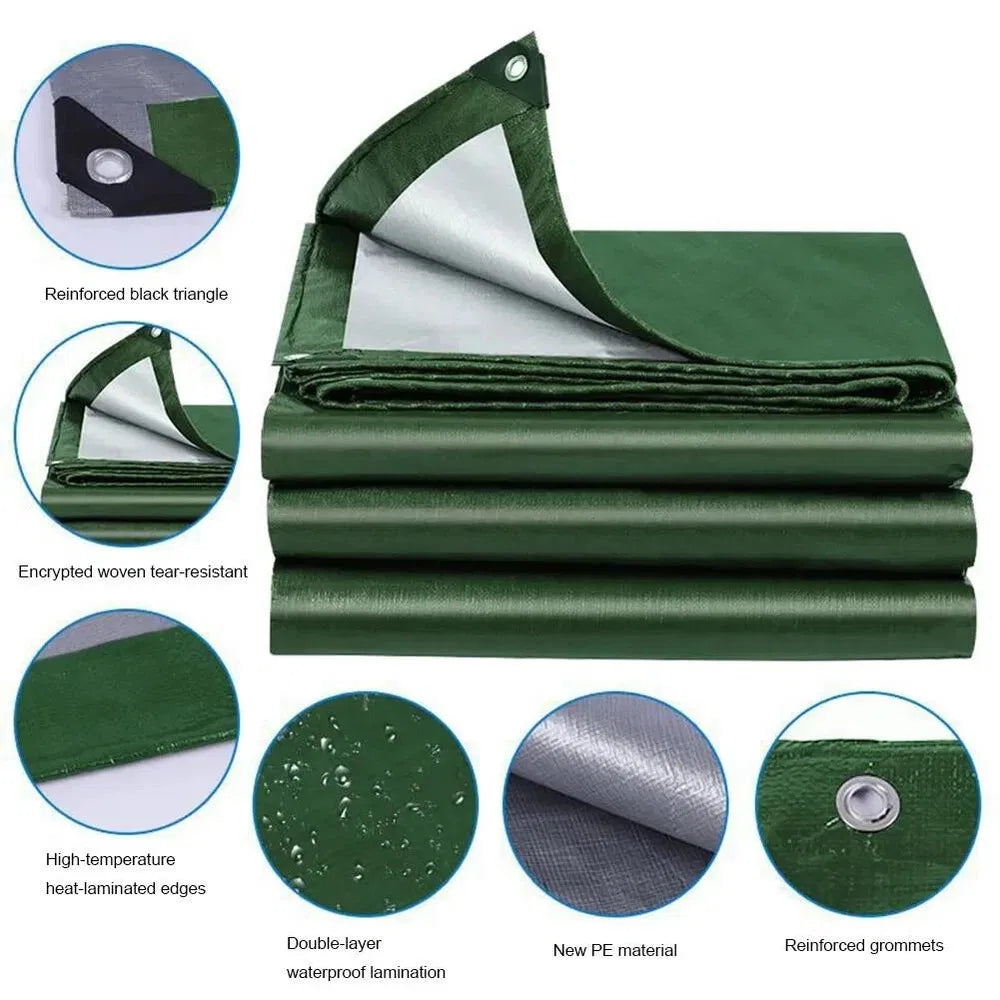 Heavy-Duty Waterproof UV-Resistant PE Tarpaulin 5x6m All-Weather Cover