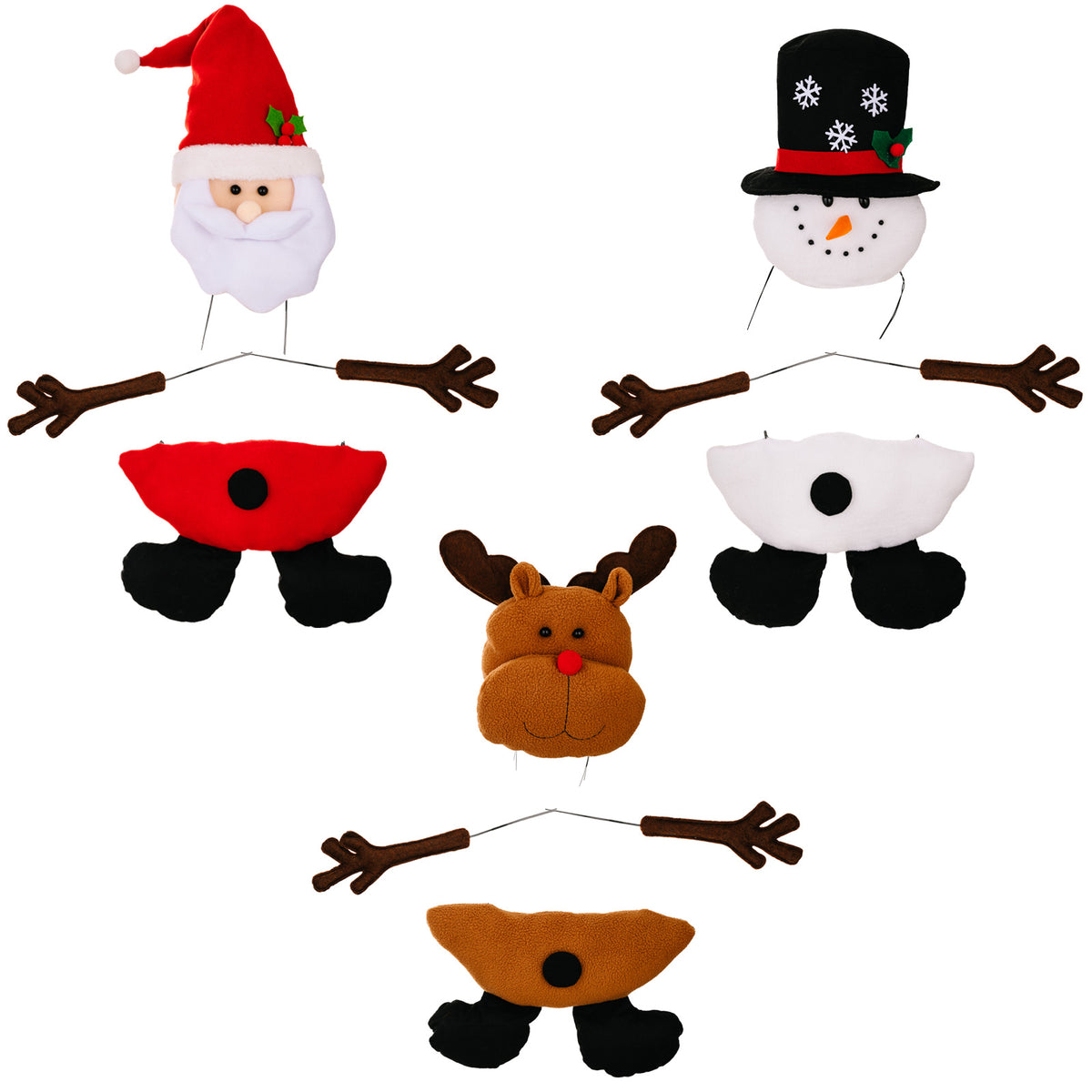 Christmas Tree Top Hanging Ornaments - Festive Decor, Multiple Styles