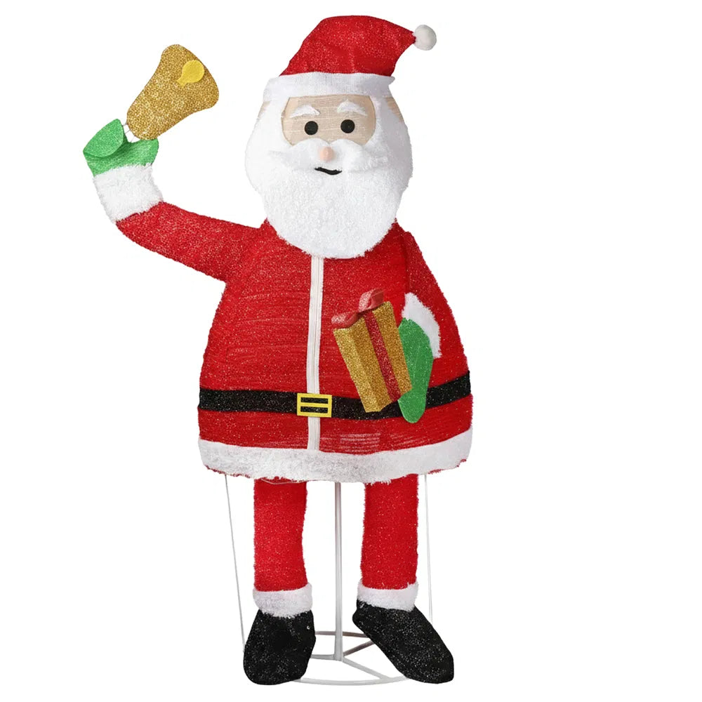 6FT Lighted Santa Claus Decoration with 200 Warm White LEDs
