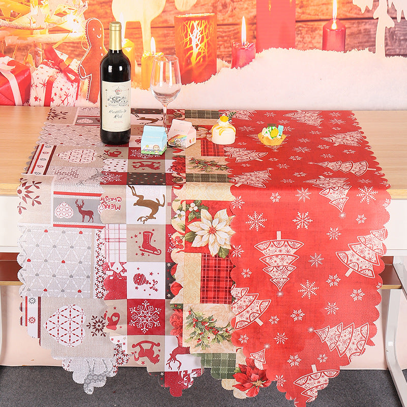 Christmas Decorations Printed Cloth Table Runner - Holiday Holiday Table Decor