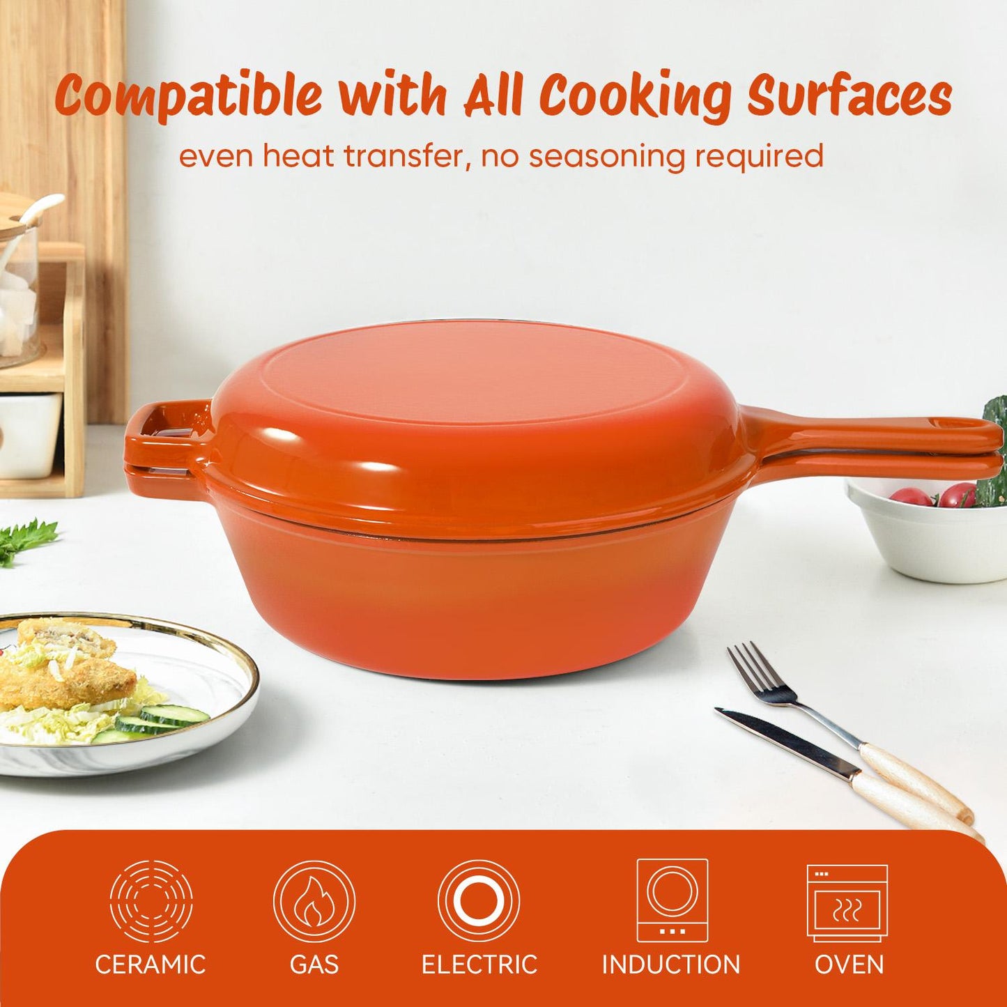 A Cast-iron Soup Pot With Lid Safe, Reliable, And Designed To