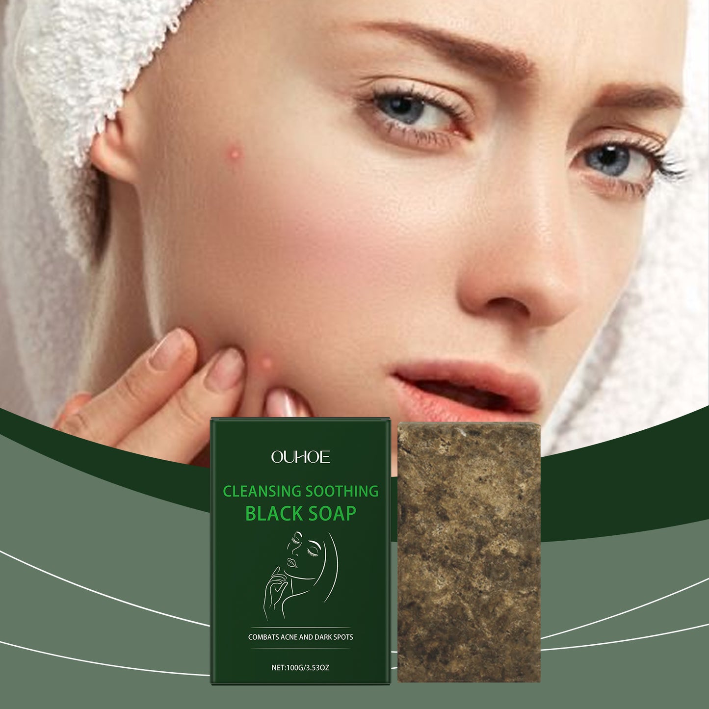 Gentle Facial Cleansing Soap - Pore Purifying & Acne Reducing Bar
