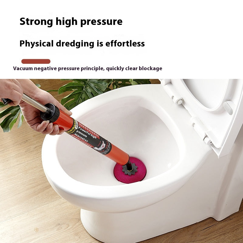 Strong Suction Cup Toilet Dredger with Replacement Head - Bathroom Cleaning Tool