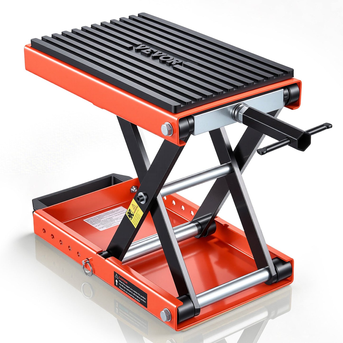 1500 Lb Motorcycle Lift Jack with Wide Deck & Lock Pin - Steel Scissor Stand for Bikes