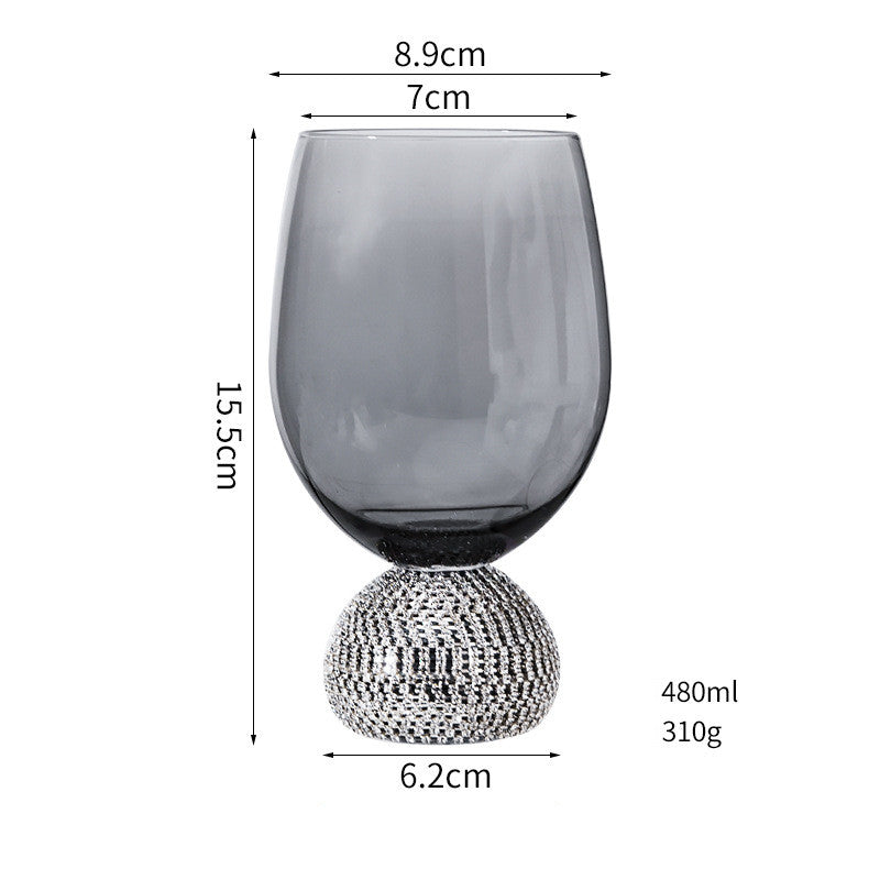 Luxury Diamond-Encrusted Crystal Wine Glass - Multiple Colors & Styles