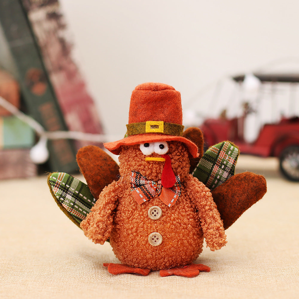 Thanksgiving Turkey Decor Light Emitting Ornament for Festive Home & Party