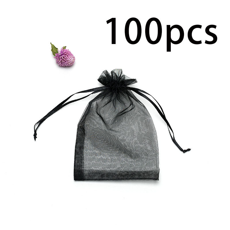 Jewelry Gift Bags 100PCS Drawstring Mesh Bags for Packaging and Storage