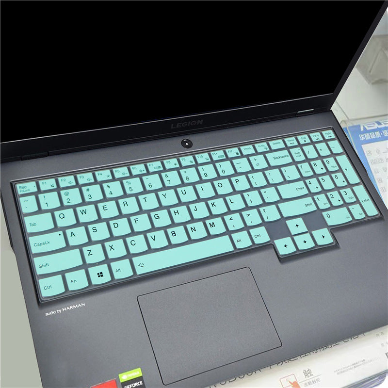Silicone Keyboard Membrane Pad for Laptops - Transparent Mint & Black