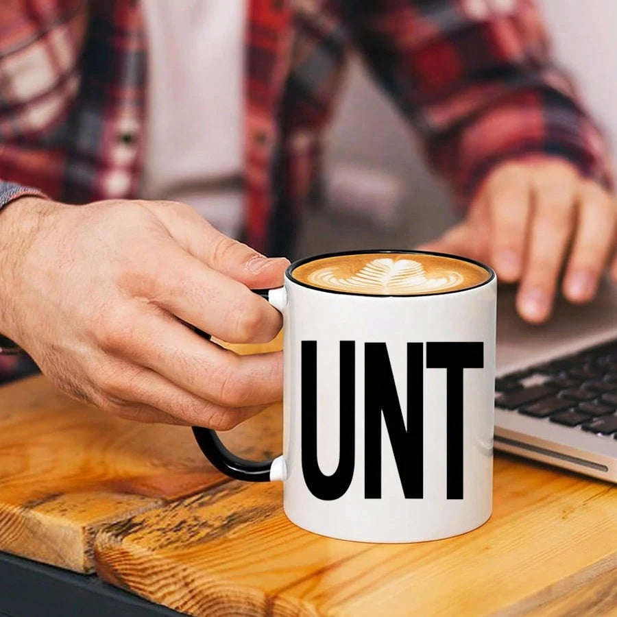 Creative Letter-Printed Ceramic Mug - 301-400ml Drinkware