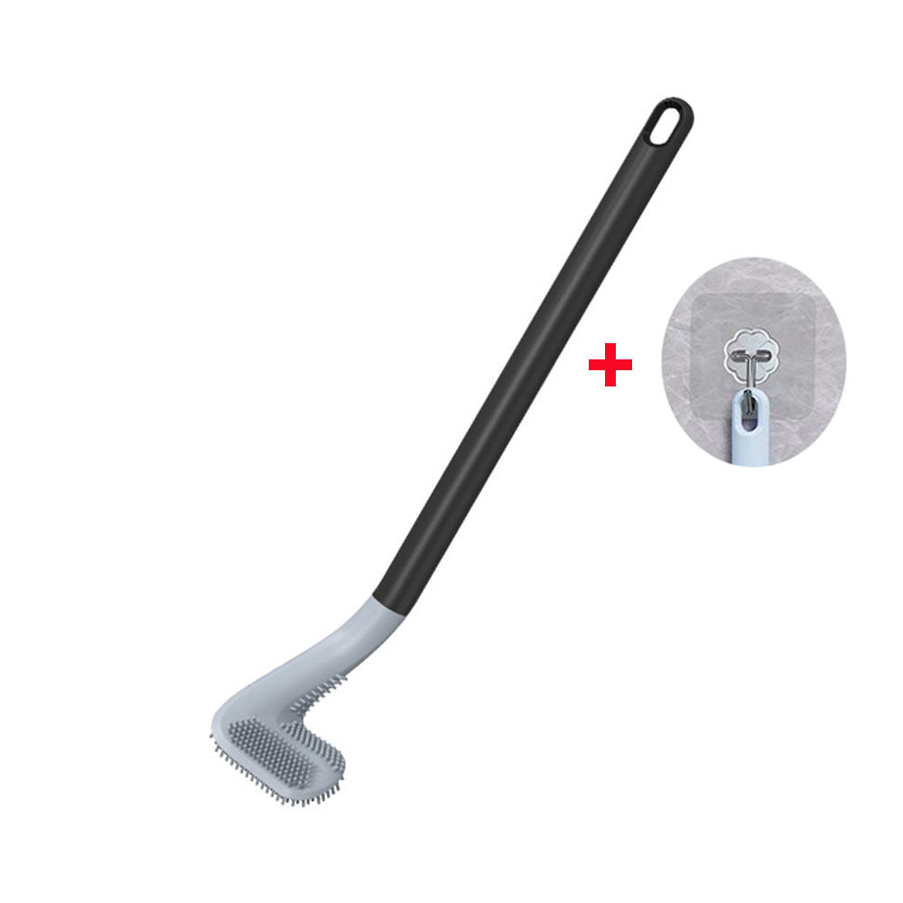 Silicone Non-Dead Corner Toilet Cleaning Brush Wall Mount Bathroom Tool