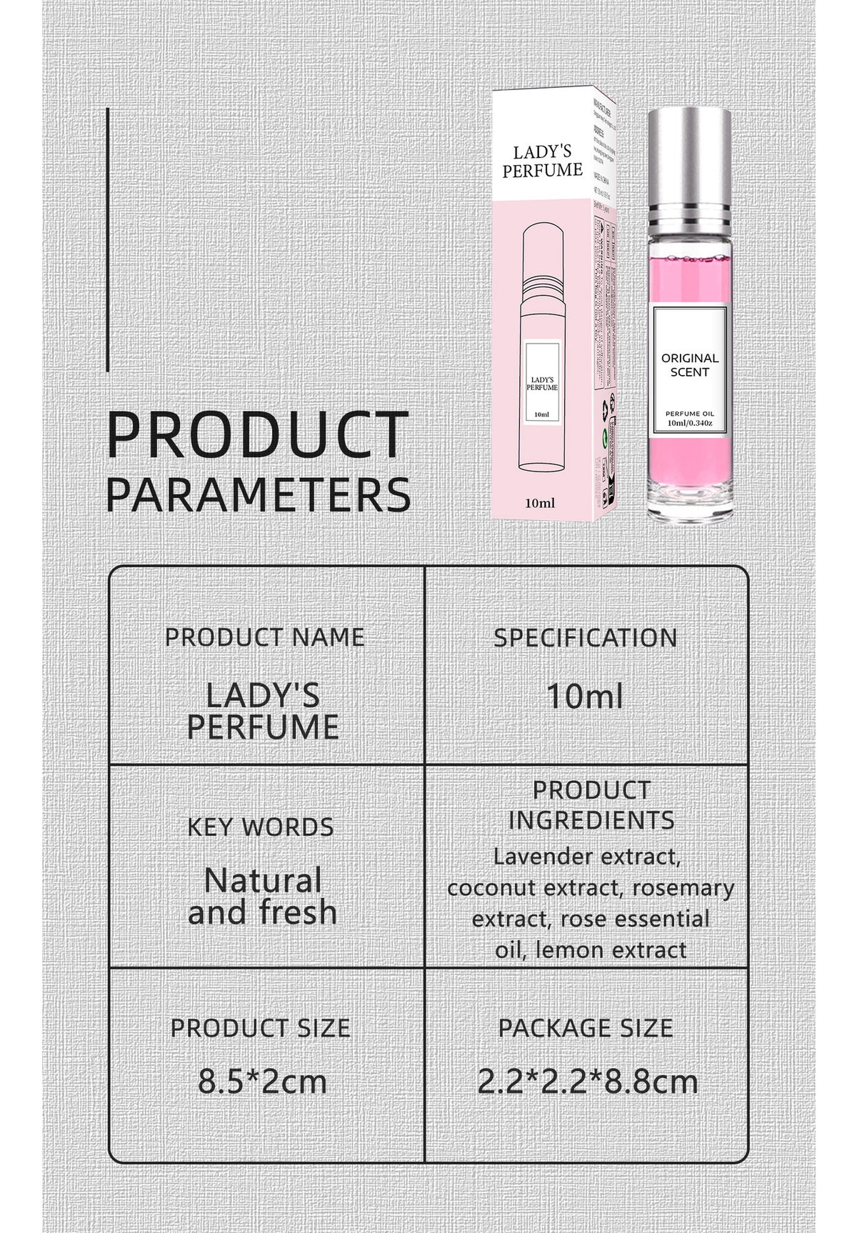 Women's Perfume Spray - Fresh, Light & Long-Lasting 8.8ml