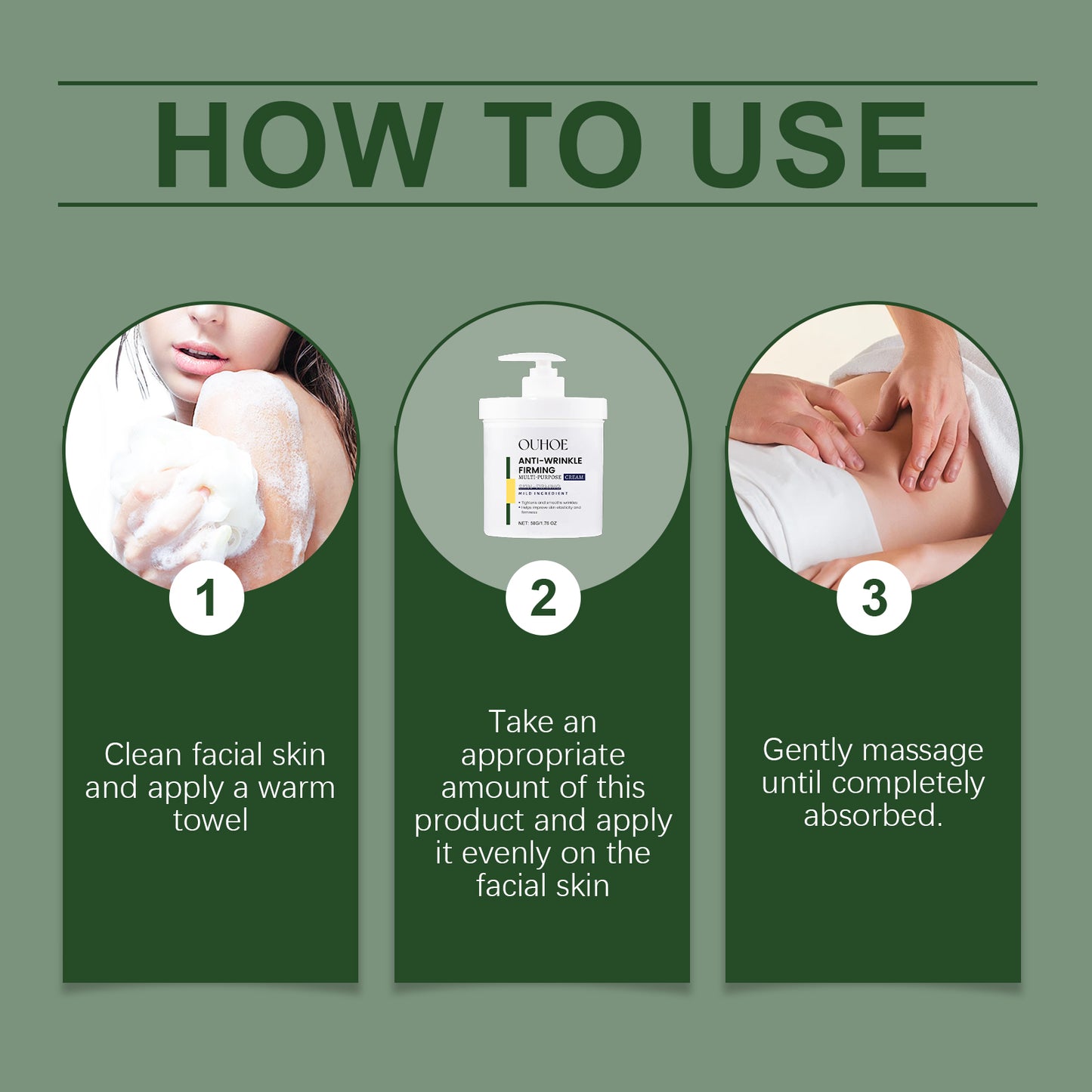 Moisturizing Firming Anti-Wrinkle Facial Cream with Hyaluronic Acid & Collagen