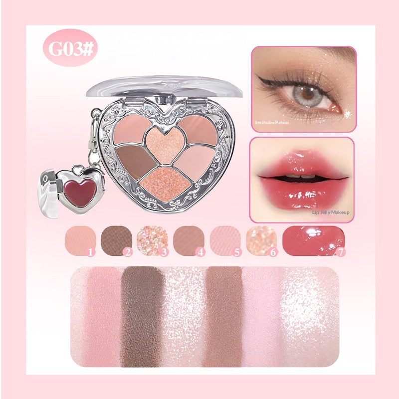 Eyeshadow and Lip Gloss Makeup Palette for Natural Daily Look - Multiple Colors
