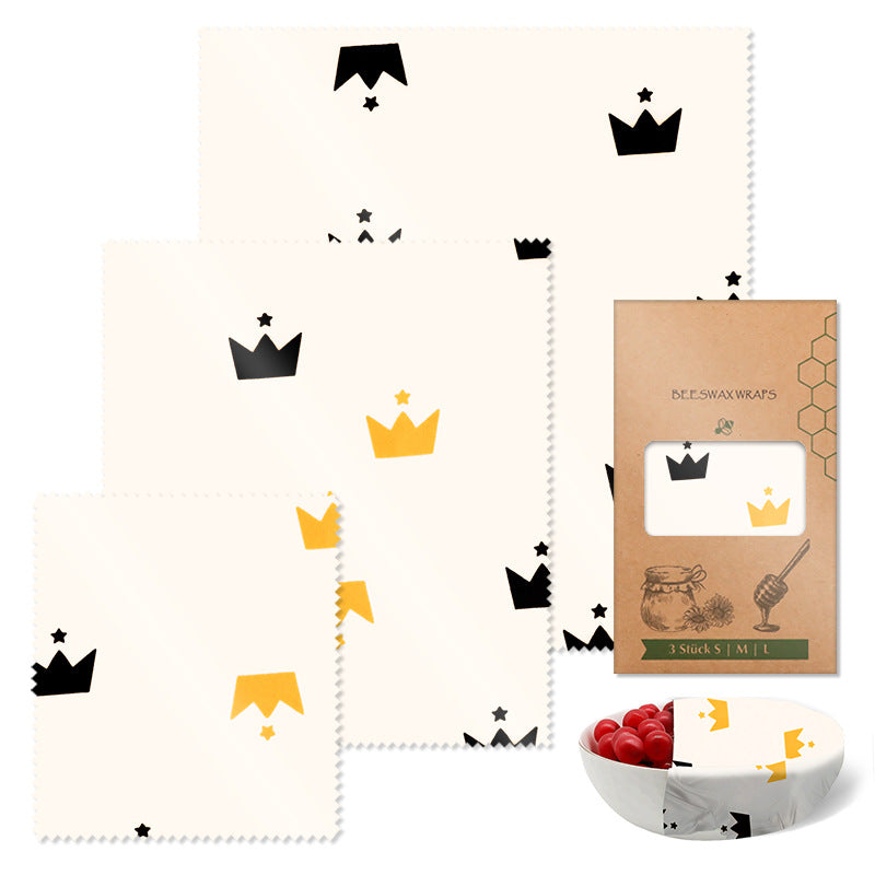 Beeswax Food Wraps Reusable Preservative Cloths Eco-Friendly Food Storage