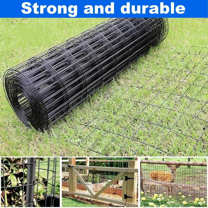 40 Inch x 33 FT Black Vinyl-Coated Metal Mesh - 16 Gauge Wire