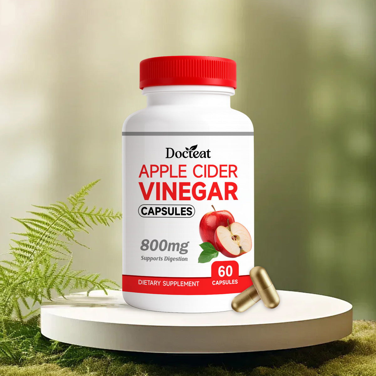 Apple Vinegar & BHB Keto Capsules - 60 Count Dietary Supplement