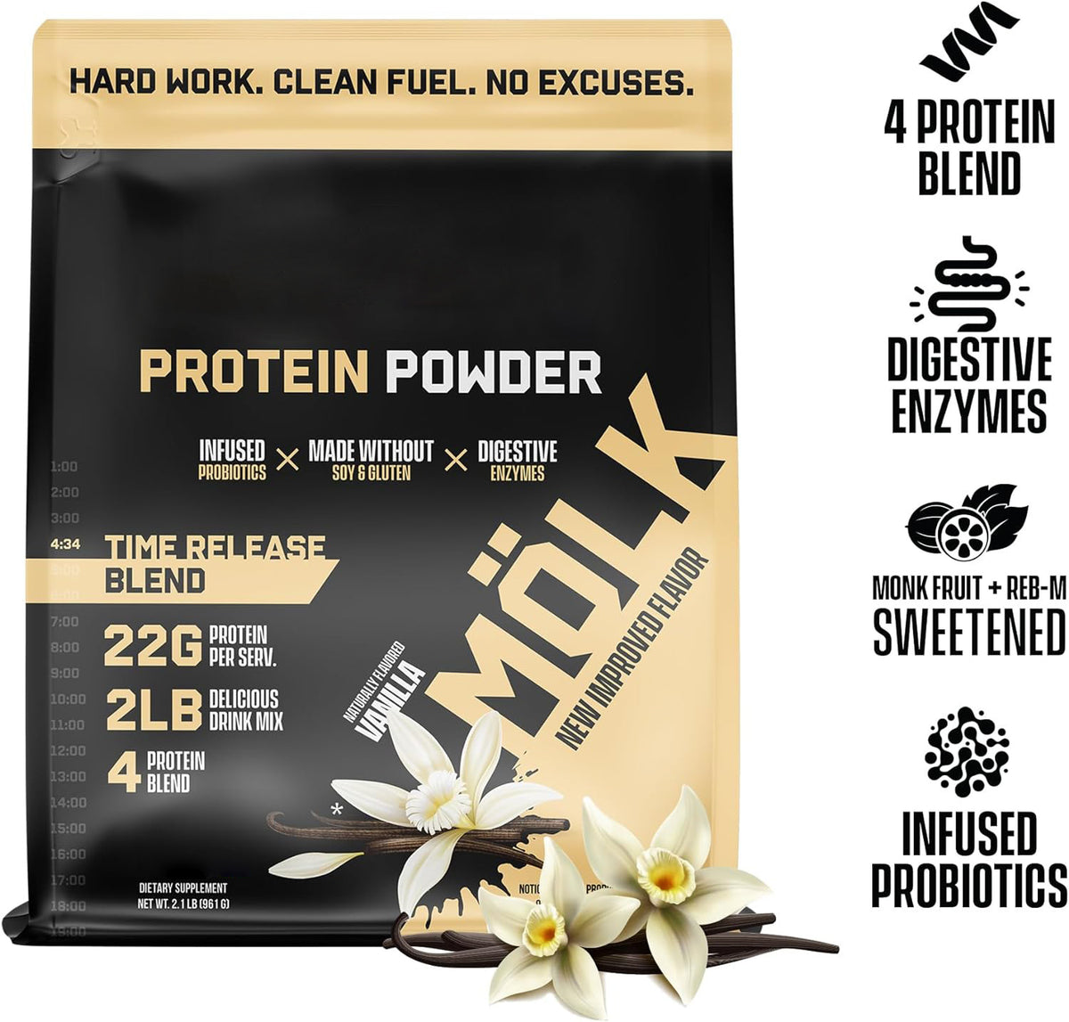 Dried Egg White Protein Powder - Vanilla, 971g