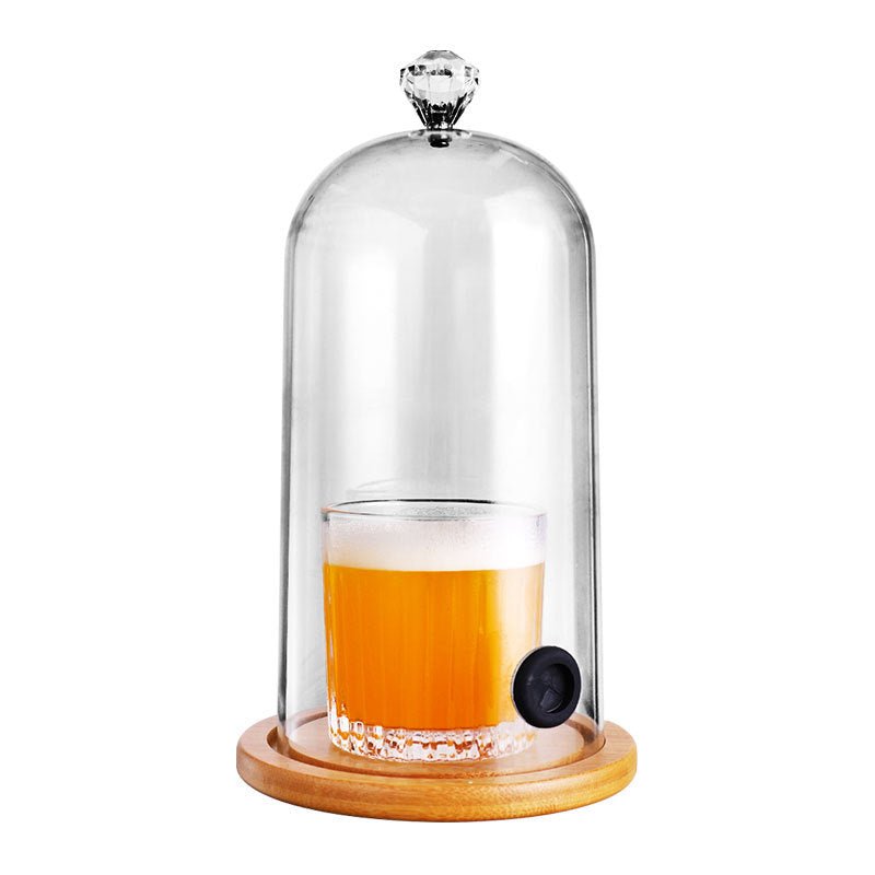 Portable Smoke Cover for Molecular Cocktail Making - Transparent Plastic Dome