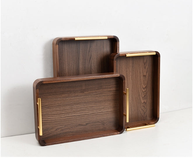 Wooden Rectangular Serving Tray for Home & Kitchen - Large, Medium & Small Sizes