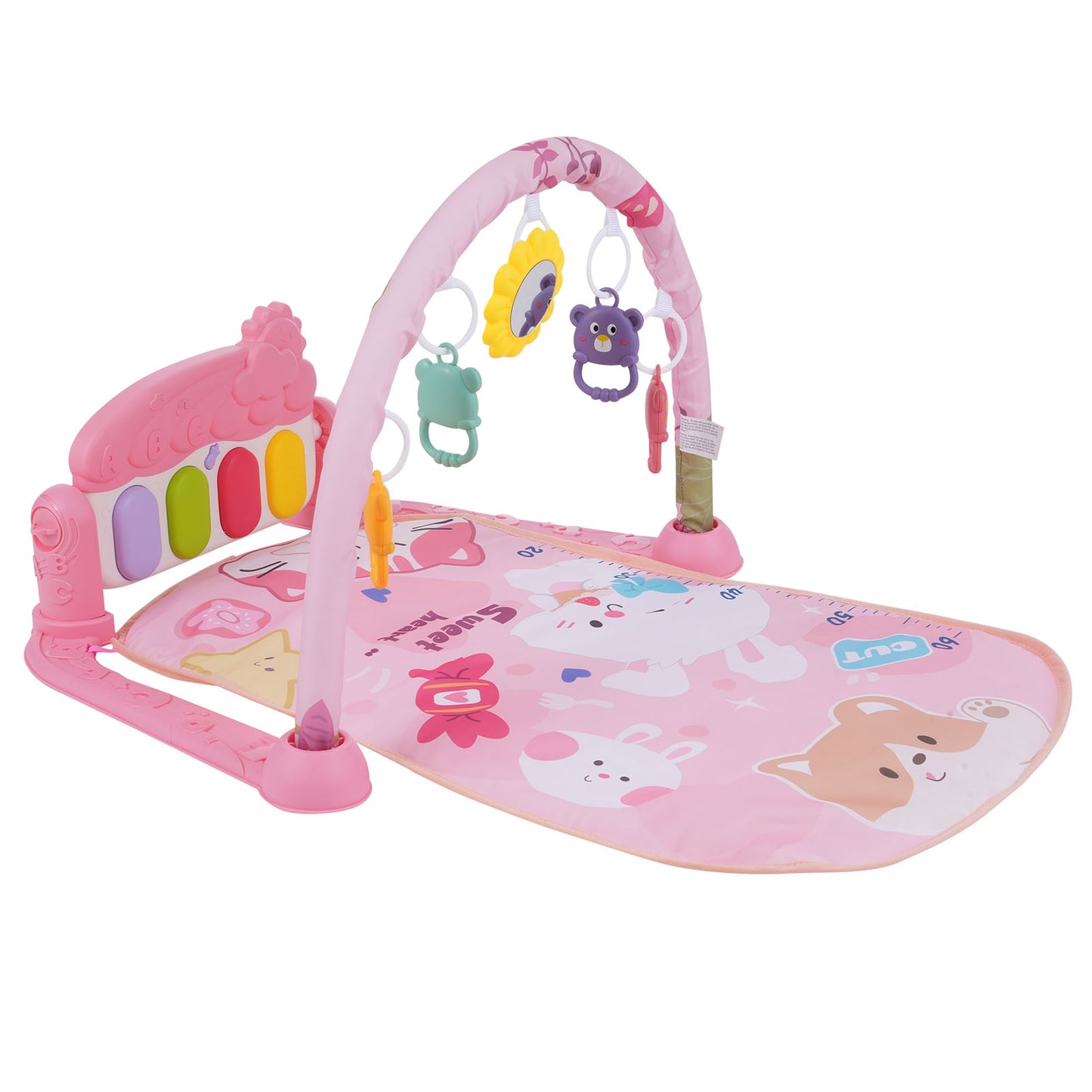 Baby Piano Play Mat with Colorful Toys - Musical Activity Gym