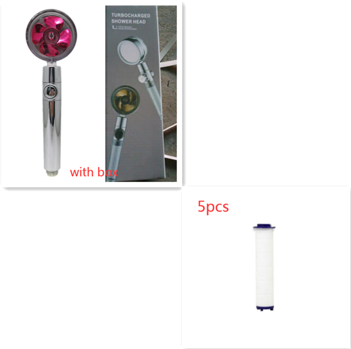 Water Saving Shower Head with Rotating Nozzle and High Pressure Spray
