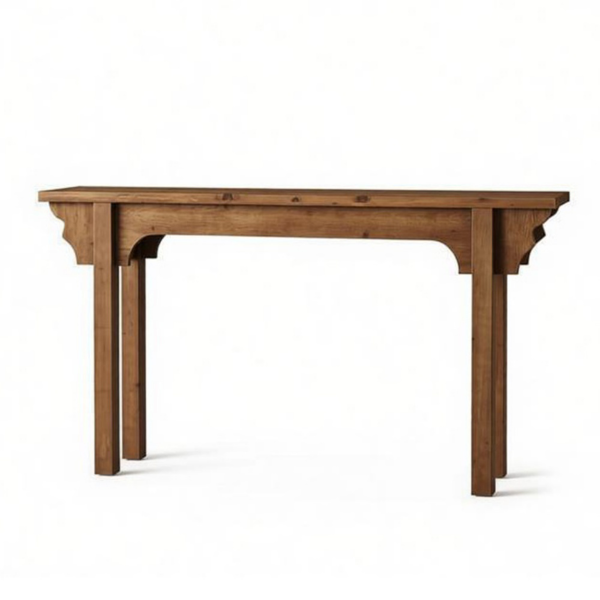 Solid Wood Console Table - 63" Traditional Design