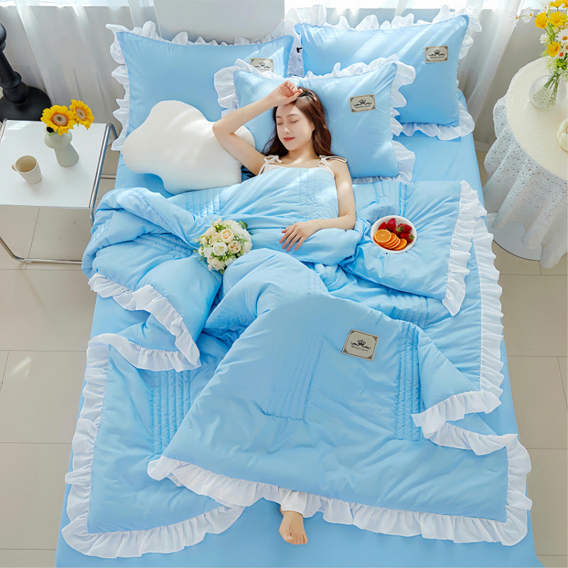 Korean Style Cotton Summer Blanket - Washed Cotton Bedding 200x230cm