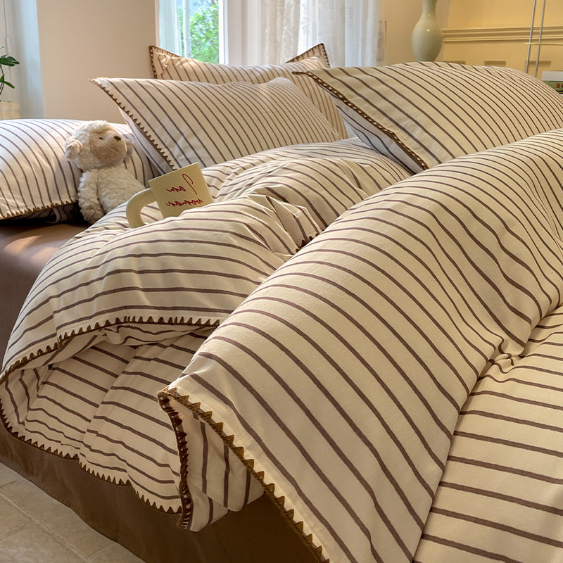 Thickened Cotton Duvet Cover Set for Fall and Winter - Modern & Minimalist