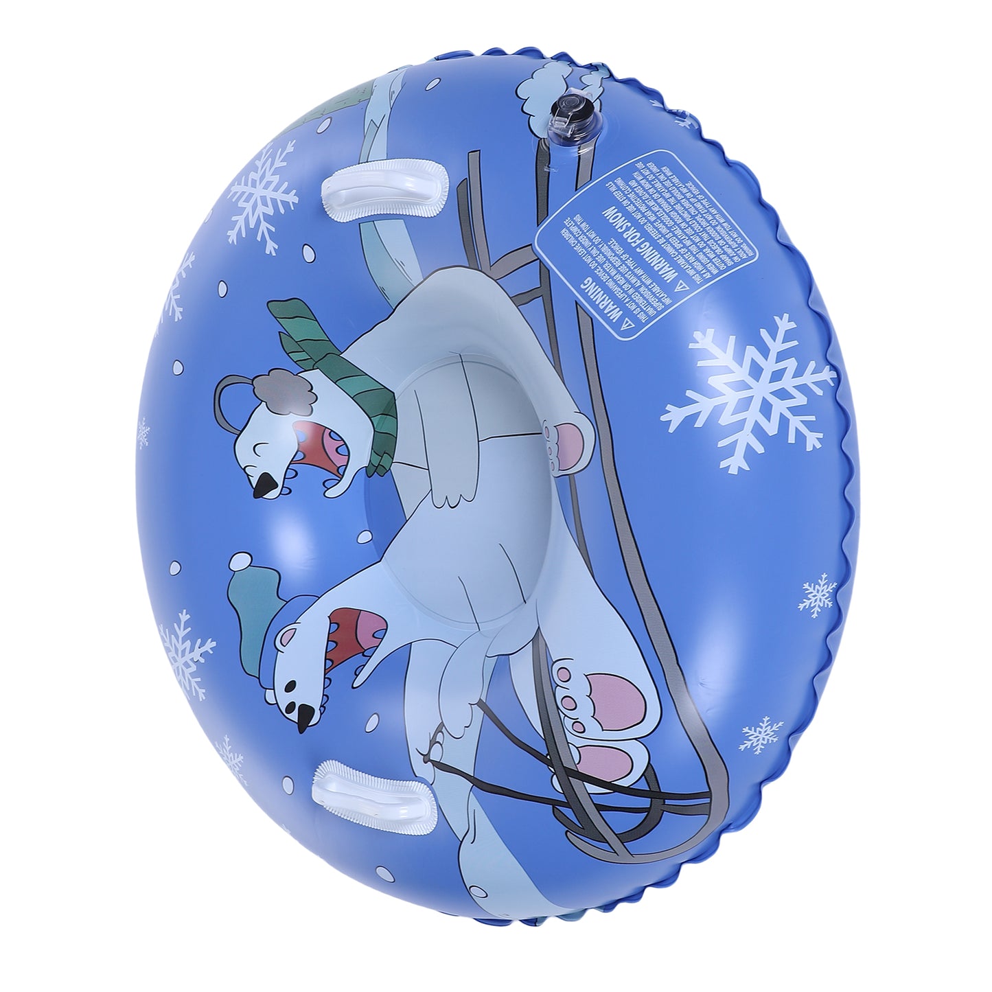 Inflatable Snow Tube Thickened Bottom 36 Inch Kids Sled With Handles